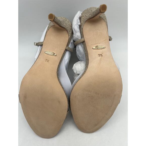 Badgley Mischka Women's Claudette Diamond Evening Heel MP5244 Size 7.5 NIB - Picture 3 of 12